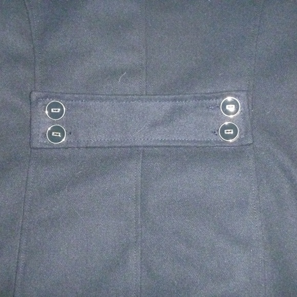 Suzy Shier Navy and Tan Colorblock Peacoat - Picture 3 of 3